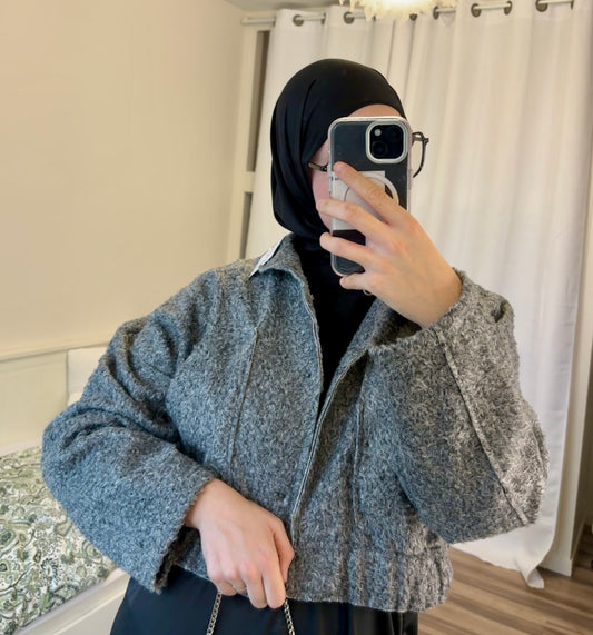 Veste courte grise