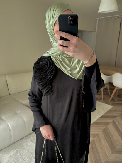 Robe Élégante bicolore noir