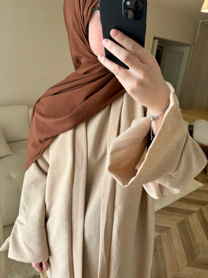 Abaya kimono 2en1 beige
