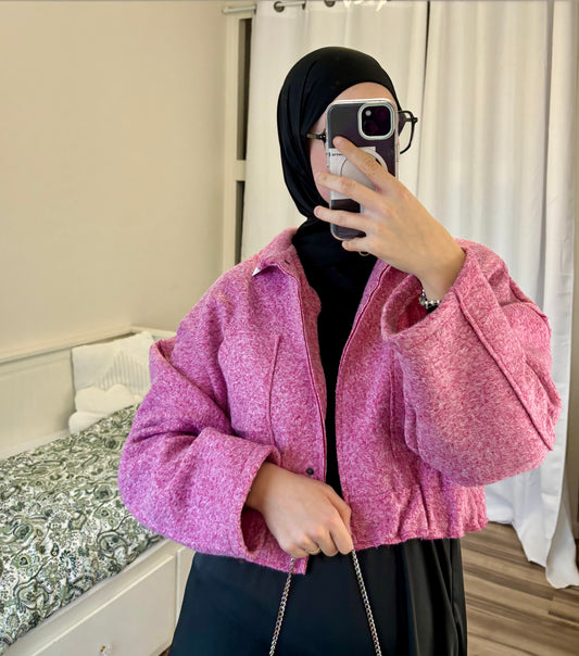 Veste courte rose