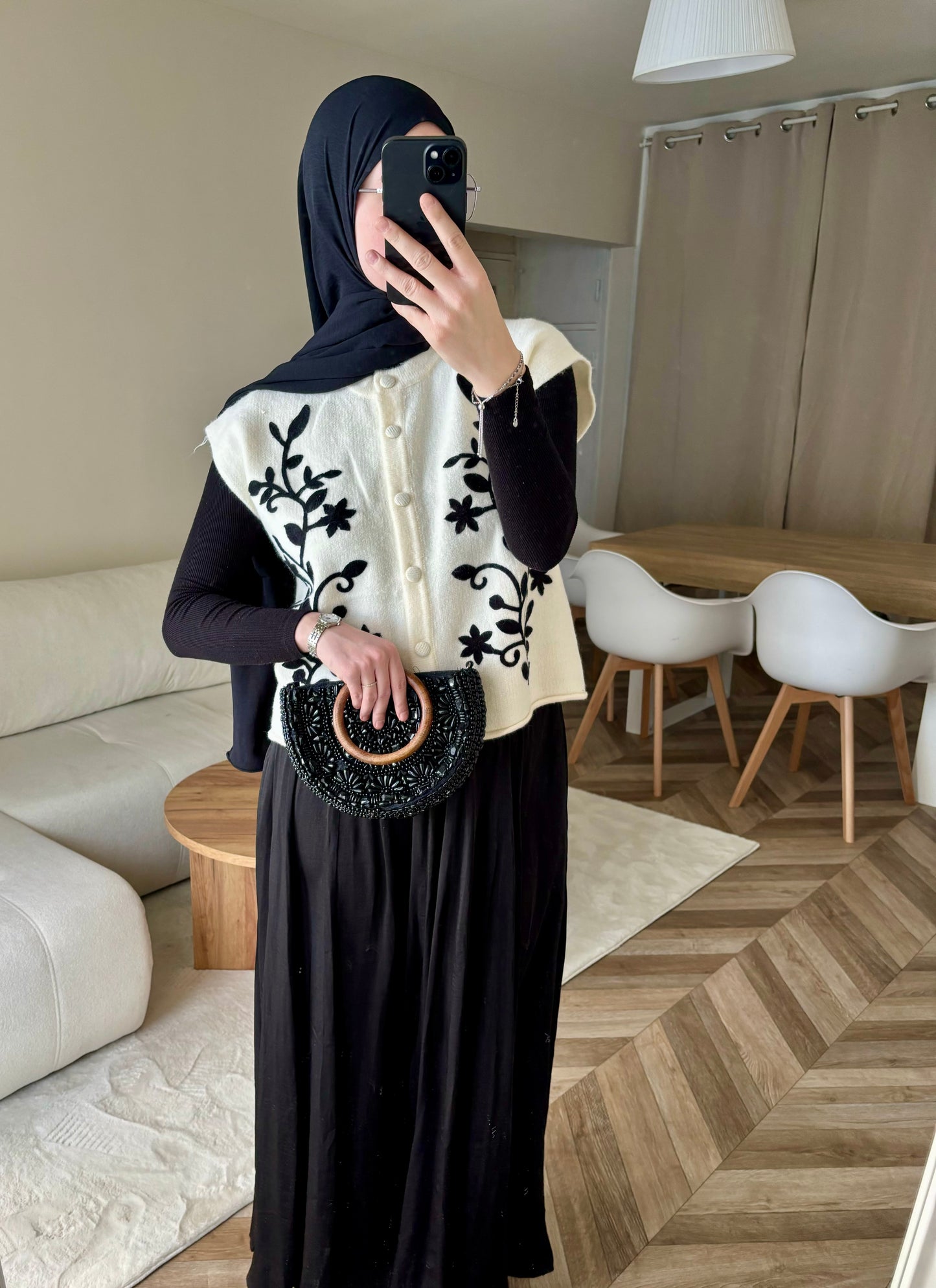 Longue Jupe Fluide Noir