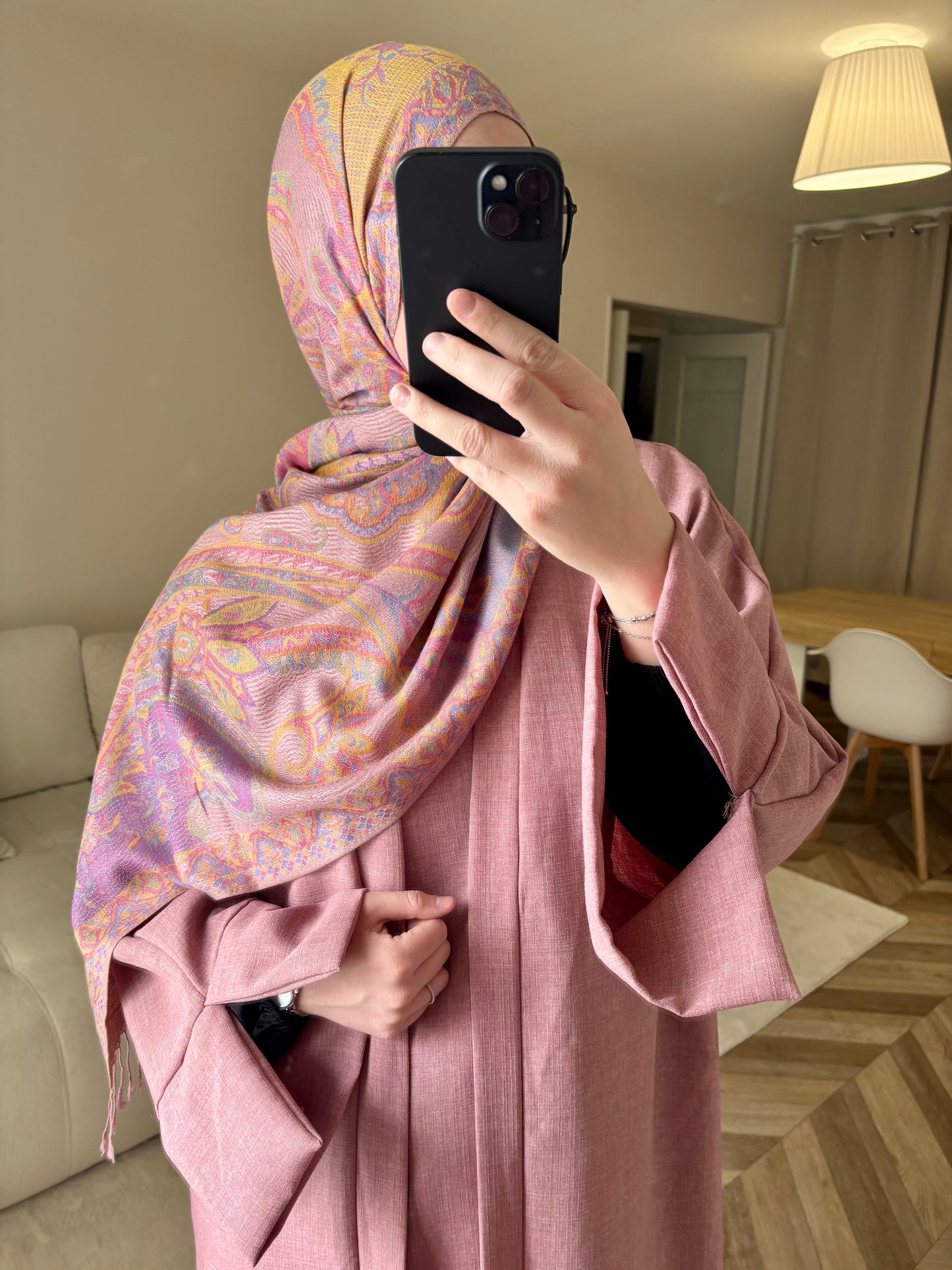 Abaya kimono 2en1 rose