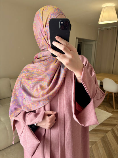 Abaya kimono 2en1 rose