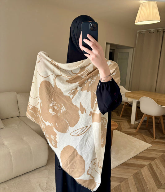 Écharpe Motifs Fleuris